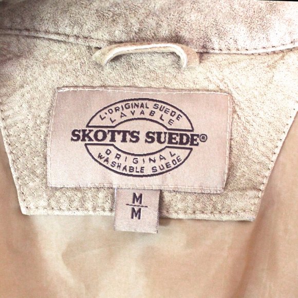 Vintage suede snap down Western blouse, SKOTTS SUEDE, Washable, Size M - Picture 10 of 11
